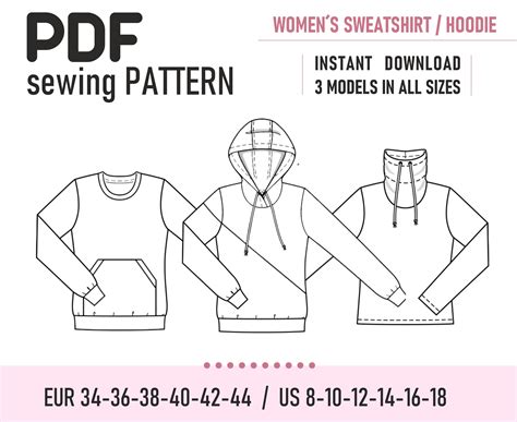 Printable Hoodie Sewing Pattern